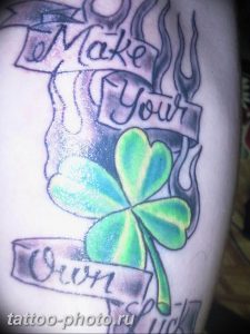 фото тату клевер четырехлистный 24.12.2018 №371 - four leaf clover tattoo - tattoo-photo.ru