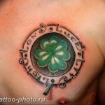 фото тату клевер четырехлистный 24.12.2018 №372 - four leaf clover tattoo - tattoo-photo.ru