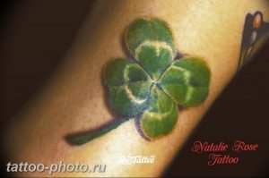 фото тату клевер четырехлистный 24.12.2018 №377 - four leaf clover tattoo - tattoo-photo.ru