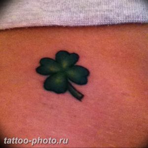 фото тату клевер четырехлистный 24.12.2018 №381 - four leaf clover tattoo - tattoo-photo.ru