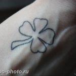 фото тату клевер четырехлистный 24.12.2018 №386 - four leaf clover tattoo - tattoo-photo.ru