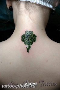 фото тату клевер четырехлистный 24.12.2018 №396 - four leaf clover tattoo - tattoo-photo.ru