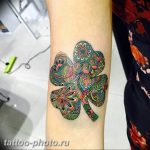фото тату клевер четырехлистный 24.12.2018 №399 - four leaf clover tattoo - tattoo-photo.ru