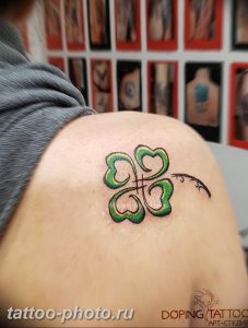 фото тату клевер четырехлистный 24.12.2018 №401 - four leaf clover tattoo - tattoo-photo.ru