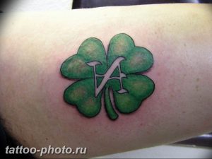 фото тату клевер четырехлистный 24.12.2018 №408 - four leaf clover tattoo - tattoo-photo.ru