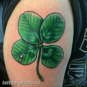 фото тату клевер четырехлистный 24.12.2018 №411 - four leaf clover tattoo - tattoo-photo.ru
