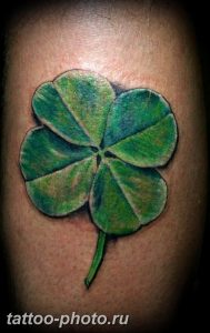фото тату клевер четырехлистный 24.12.2018 №416 - four leaf clover tattoo - tattoo-photo.ru