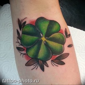 фото тату клевер четырехлистный 24.12.2018 №417 - four leaf clover tattoo - tattoo-photo.ru