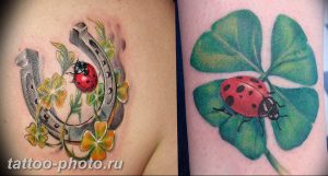 фото тату клевер четырехлистный 24.12.2018 №419 - four leaf clover tattoo - tattoo-photo.ru