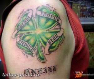 фото тату клевер четырехлистный 24.12.2018 №427 - four leaf clover tattoo - tattoo-photo.ru
