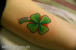 фото тату клевер четырехлистный 24.12.2018 №429 - four leaf clover tattoo - tattoo-photo.ru