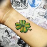 фото тату клевер четырехлистный 24.12.2018 №432 - four leaf clover tattoo - tattoo-photo.ru