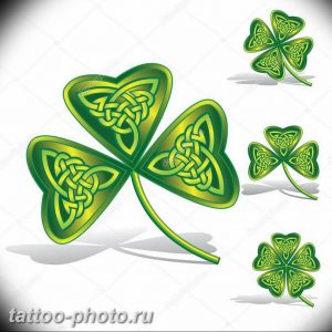 фото тату клевер четырехлистный 24.12.2018 №434 - four leaf clover tattoo - tattoo-photo.ru