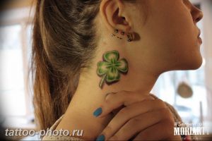 фото тату клевер четырехлистный 24.12.2018 №436 - four leaf clover tattoo - tattoo-photo.ru