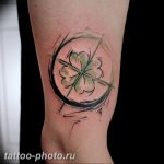 фото тату клевер четырехлистный 24.12.2018 №437 - four leaf clover tattoo - tattoo-photo.ru