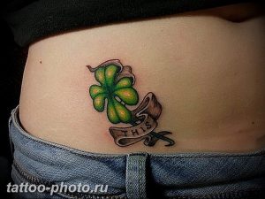 фото тату клевер четырехлистный 24.12.2018 №450 - four leaf clover tattoo - tattoo-photo.ru