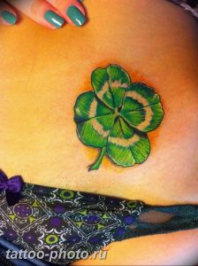 фото тату клевер четырехлистный 24.12.2018 №456 - four leaf clover tattoo - tattoo-photo.ru