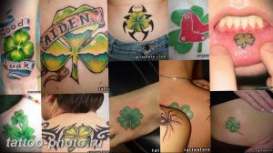 фото тату клевер четырехлистный 24.12.2018 №458 - four leaf clover tattoo - tattoo-photo.ru