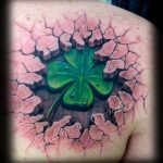 фото тату клевер четырехлистный 24.12.2018 №459 - four leaf clover tattoo - tattoo-photo.ru