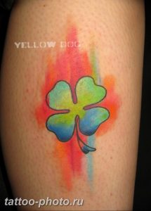 фото тату клевер четырехлистный 24.12.2018 №465 - four leaf clover tattoo - tattoo-photo.ru