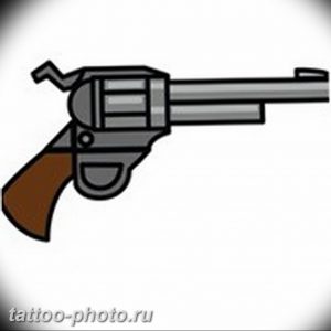 фото тату револьвер 24.12.2018 №001 - photo tattoo revolver - tattoo-photo.ru