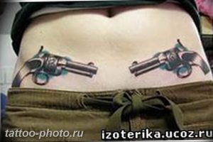 фото тату револьвер 24.12.2018 №005 - photo tattoo revolver - tattoo-photo.ru