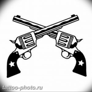 фото тату револьвер 24.12.2018 №015 - photo tattoo revolver - tattoo-photo.ru