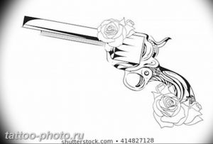 фото тату револьвер 24.12.2018 №053 - photo tattoo revolver - tattoo-photo.ru