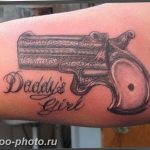 фото тату револьвер 24.12.2018 №057 - photo tattoo revolver - tattoo-photo.ru