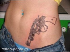 фото тату револьвер 24.12.2018 №059 - photo tattoo revolver - tattoo-photo.ru