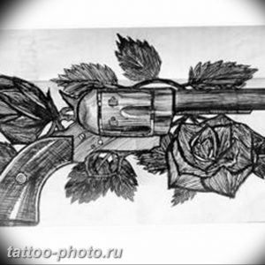 фото тату револьвер 24.12.2018 №064 - photo tattoo revolver - tattoo-photo.ru