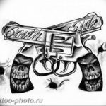 фото тату револьвер 24.12.2018 №067 - photo tattoo revolver - tattoo-photo.ru