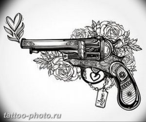 фото тату револьвер 24.12.2018 №068 - photo tattoo revolver - tattoo-photo.ru