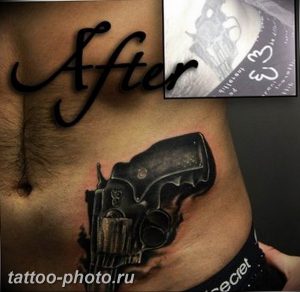 фото тату револьвер 24.12.2018 №070 - photo tattoo revolver - tattoo-photo.ru