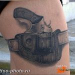 фото тату револьвер 24.12.2018 №082 - photo tattoo revolver - tattoo-photo.ru