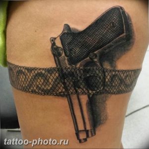 фото тату револьвер 24.12.2018 №094 - photo tattoo revolver - tattoo-photo.ru