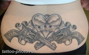 фото тату револьвер 24.12.2018 №107 - photo tattoo revolver - tattoo-photo.ru