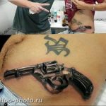 фото тату револьвер 24.12.2018 №109 - photo tattoo revolver - tattoo-photo.ru