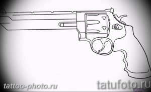 фото тату револьвер 24.12.2018 №122 - photo tattoo revolver - tattoo-photo.ru