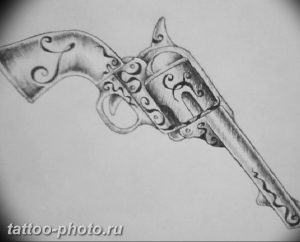 фото тату револьвер 24.12.2018 №142 - photo tattoo revolver - tattoo-photo.ru