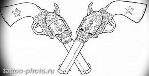 фото тату револьвер 24.12.2018 №174 - photo tattoo revolver - tattoo-photo.ru