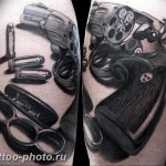 фото тату револьвер 24.12.2018 №181 - photo tattoo revolver - tattoo-photo.ru