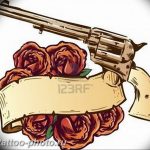 фото тату револьвер 24.12.2018 №189 - photo tattoo revolver - tattoo-photo.ru