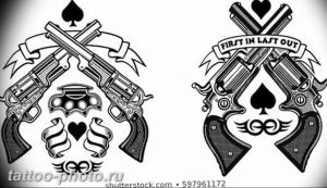 фото тату револьвер 24.12.2018 №190 - photo tattoo revolver - tattoo-photo.ru