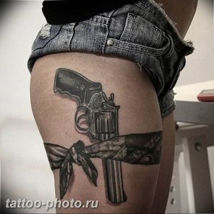 фото тату револьвер 24.12.2018 №193 - photo tattoo revolver - tattoo-photo.ru