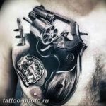 фото тату револьвер 24.12.2018 №205 - photo tattoo revolver - tattoo-photo.ru