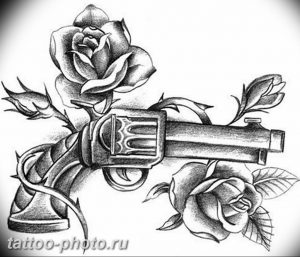 фото тату револьвер 24.12.2018 №207 - photo tattoo revolver - tattoo-photo.ru