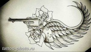 фото тату револьвер 24.12.2018 №209 - photo tattoo revolver - tattoo-photo.ru