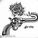 фото тату револьвер 24.12.2018 №212 - photo tattoo revolver - tattoo-photo.ru