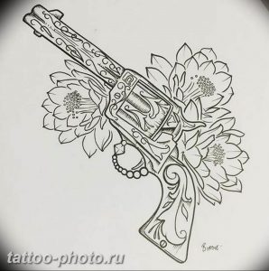 фото тату револьвер 24.12.2018 №217 - photo tattoo revolver - tattoo-photo.ru